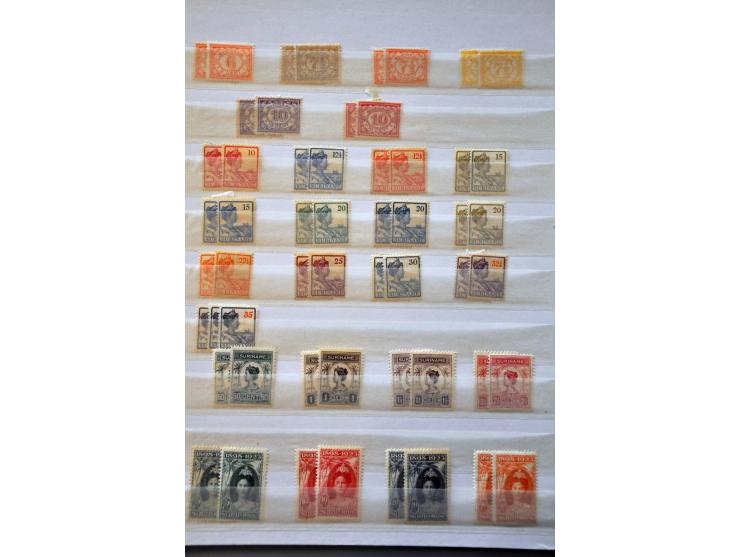 voorraad */** w.b. veel betere ex. en series (o.a. nrs. 21, 21a met certificaat Bond 1997, 32a, 58a-59a, Kroontjesopdrukken, 