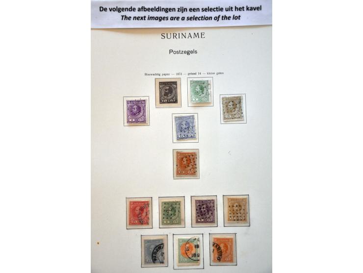 collectie 1873-1975 gestempeld met beter materiaal w.b. emissie 1873 gespecialiseerd op tanding, keerdrukparen hulpuitgifte 1
