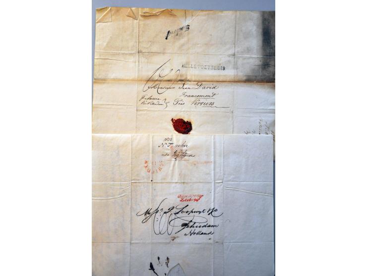25 poststukken ca.1820-1830 met ZEEBRIEF stempels, ovaal en één- en twee-regelig