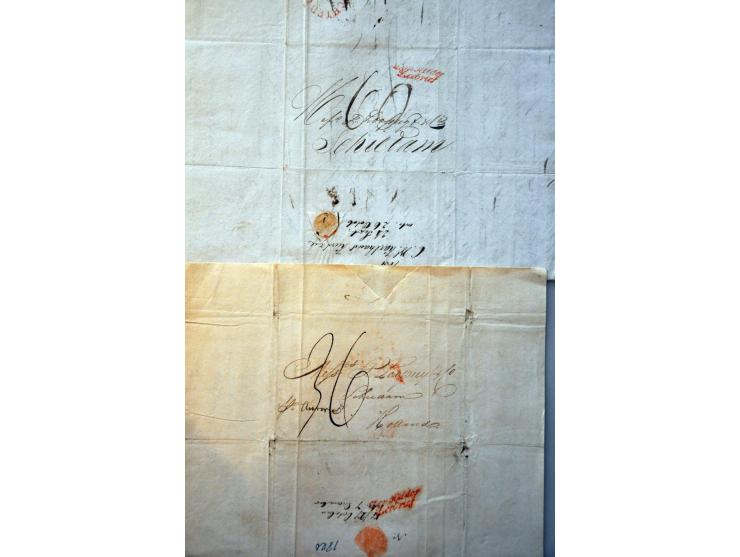 25 poststukken ca.1820-1830 met ZEEBRIEF stempels, ovaal en één- en twee-regelig