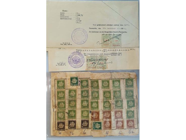 fiscaalzegels w.b. ouder materiaal, (plak)zegels, documenten etc.&nbsp; &nbsp;