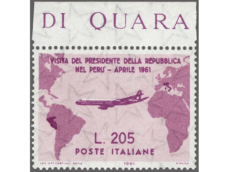Design error 205 lire the so called "Gronchi Rosa", very fine unmounted mint (slightly toned) with sheet margin, cat.v. 1500
