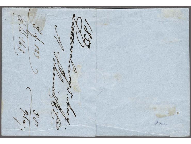 William III 1 silbergroschen blood red on cover from Luxembourg 5-8-1853 to Trier (Prussia), very fresh and very fine signed 