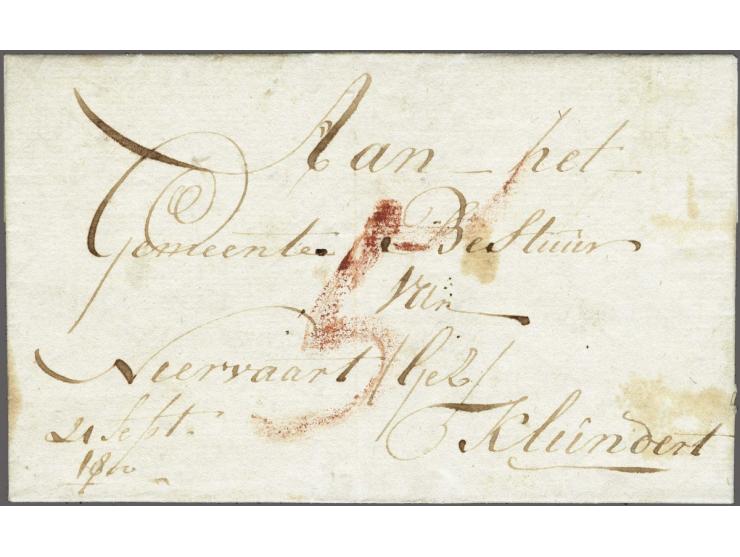 6 poststukken 1798-1806 w.b. geschreven vertrekaanduidingen Goes, Tholen en ZZee en stempels GOES en Midd: (groot model)