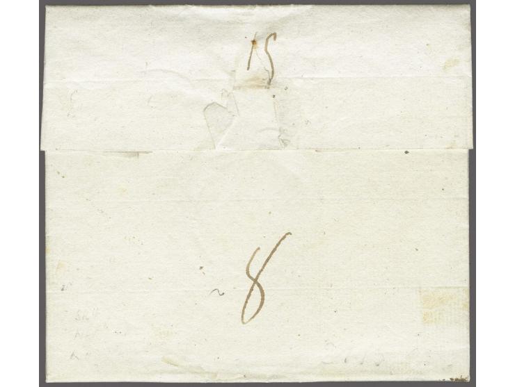 P.119.P. GORCUM in zwart, pracht afdruk op brief 29-7-1813 naar Den Haag, pracht ex.&nbsp;