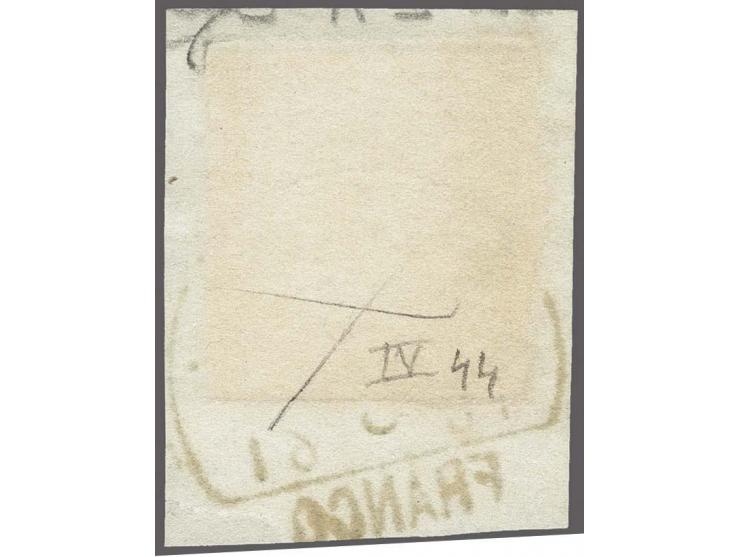 Alphen C (Ey 300) op 5 cent blauw plaat IV pos. 44 op fragment, pracht ex.