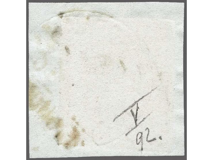 Oud-Beyerland C (Ey 900) op 10 cent dofrood plaat IV pos. 92 op fragment, pracht ex. Herkomst: collecties Poulie (1982) en De