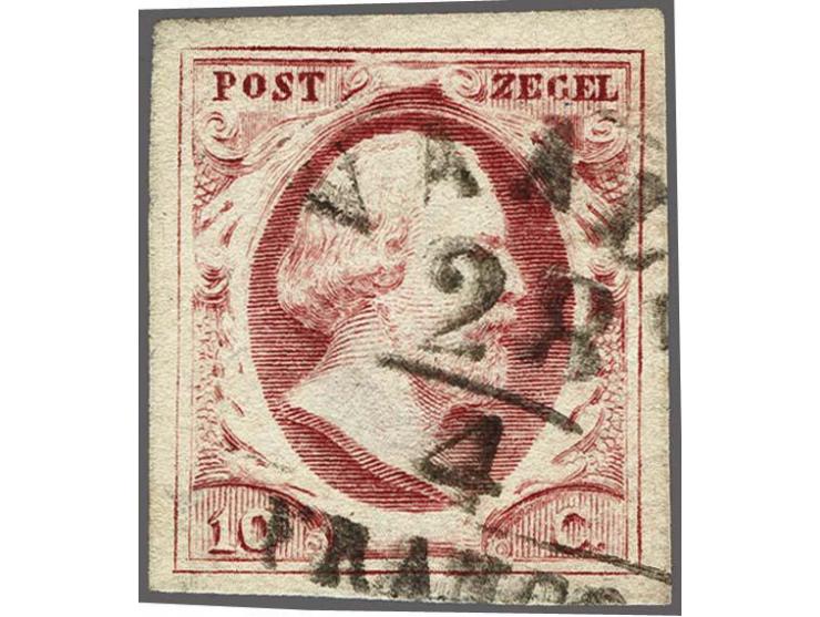 Vaals A (Ey R) op 10 cent karmijn plaat I pos. 25, pracht ex.