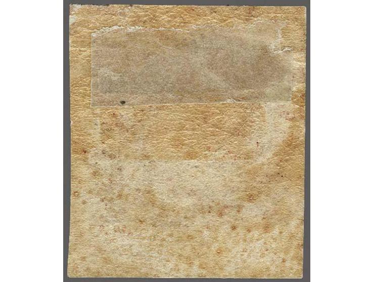 10 cent wijnrood pos. 100 met velrand, pracht ex. met grote plakker(resten), cat.w. 400