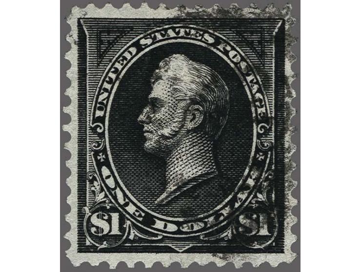 Commodore Oliver Perry 1 dollar black with watermark, very fine and extremely well centred

