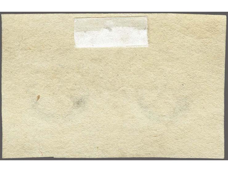 5 cent diepdonkerblauw plaat III pos. 53-54 in paar met velrand, pracht ex.