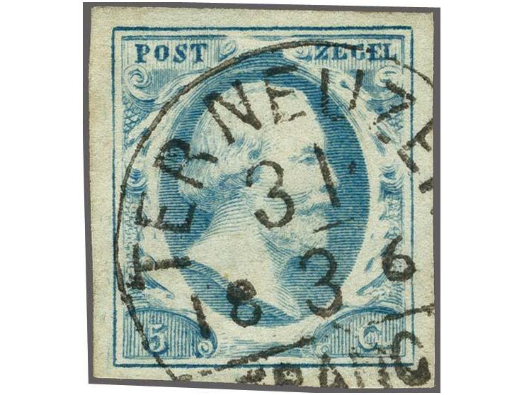 Terneuzen C (Ey 250) op 5 cent lichtblauw plaat IV pos. 88, pracht ex.