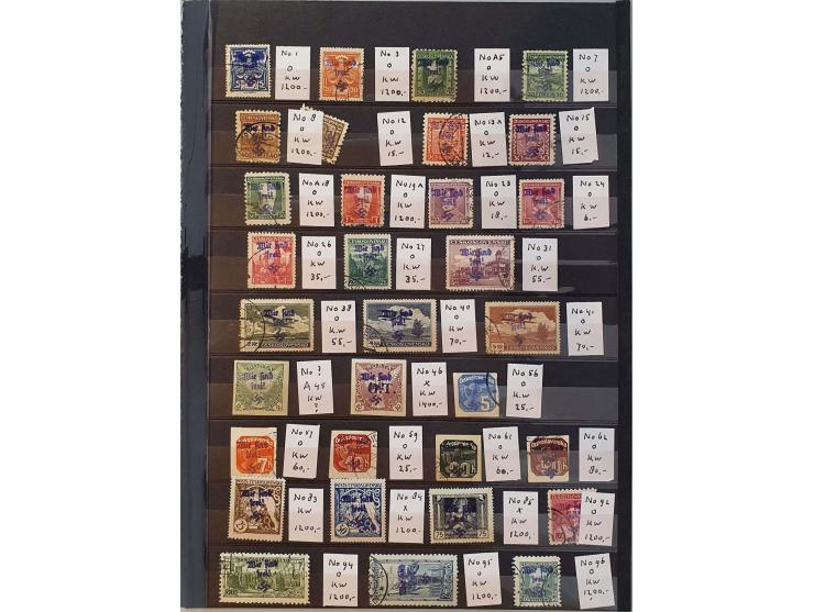 and Local issues 1945, Occupation WWII, used and */** including forgeries better items and sets on stockcards in box
