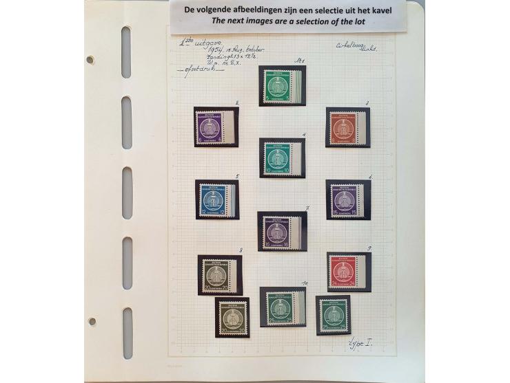 collection service (Dienst) 1954-1956 used and */** with better items and varieties, many signed by experts in the years '60