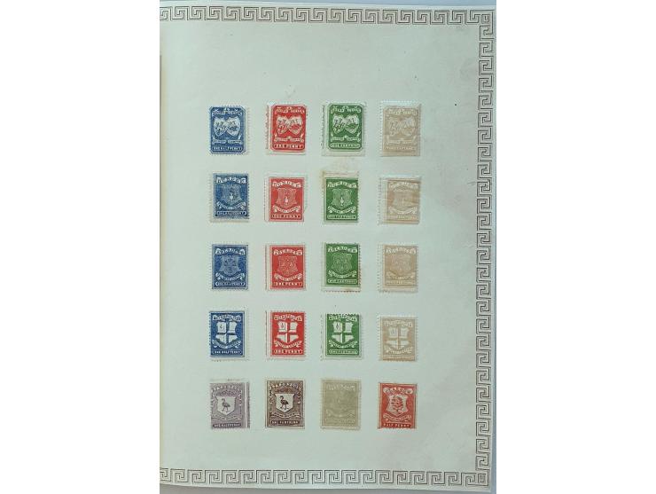 local issues delivery company stamps (72 ex.) on 3 album leaves 