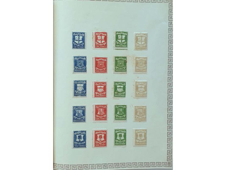 local issues delivery company stamps (72 ex.) on 3 album leaves 