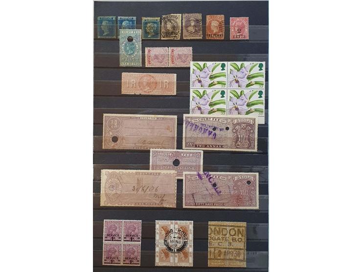 and some Great Britain, mostly classic including forgeries, revenues, etc. in mixed quality on 5 stockleaves  
