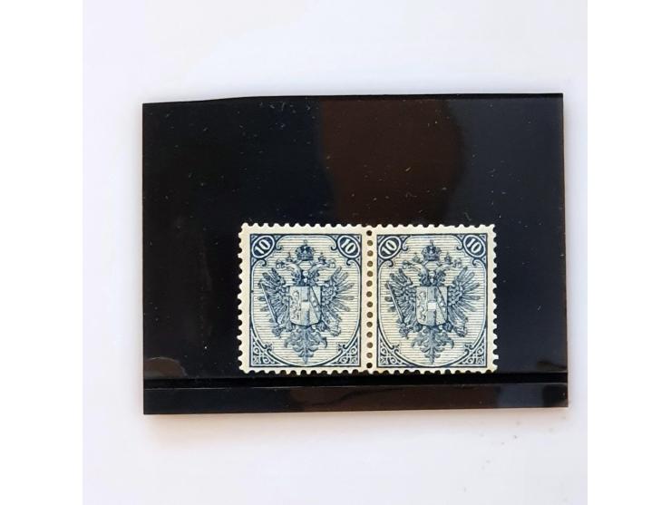 Coat of Arms 10 kreuzer lithographic printing perforated 11½ (Ferchenbauer no. 6 Ia) in pair, very fine mounted mint, cat.v. 