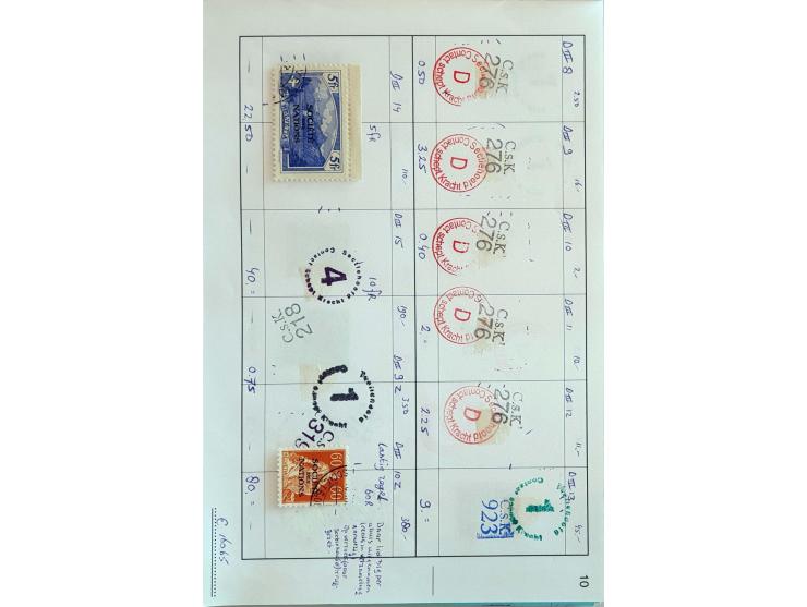official stamps mostly used including better in 2 large format approval booklets 
