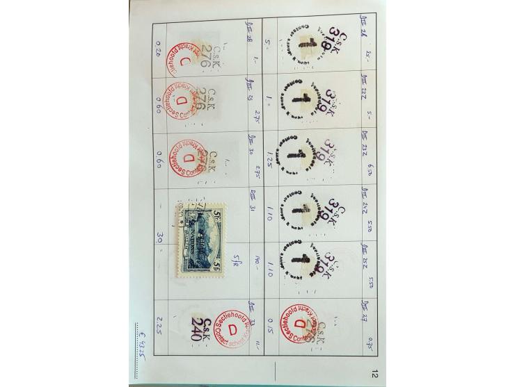 official stamps mostly used including better in 2 large format approval booklets 

