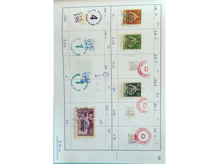 official stamps mostly used including better in 2 large format approval booklets 
