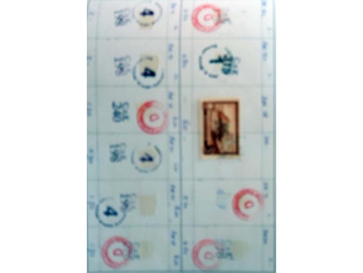 official stamps mostly used including better in 2 large format approval booklets 
