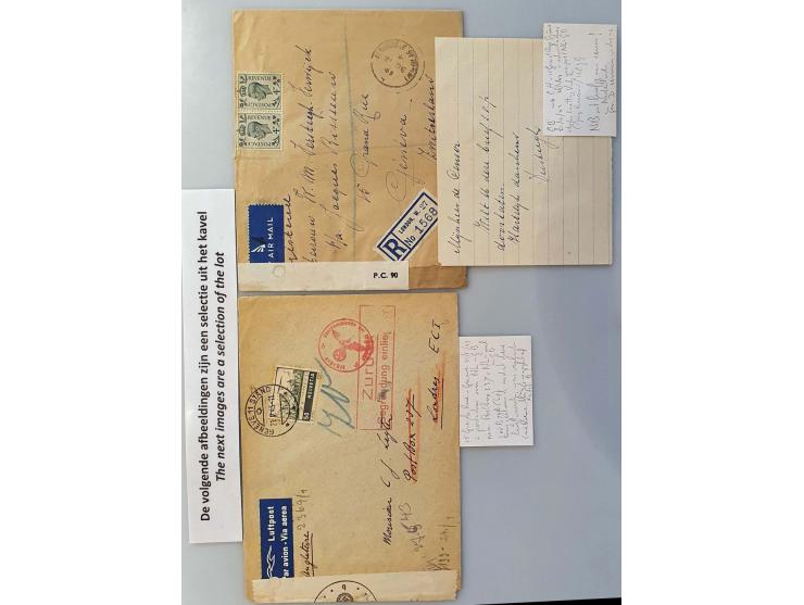undercover mail, 45 letters from London (partly from P.O. Box 237) or the Netherlands, nearly all to 15 Grand Rue Geneve with