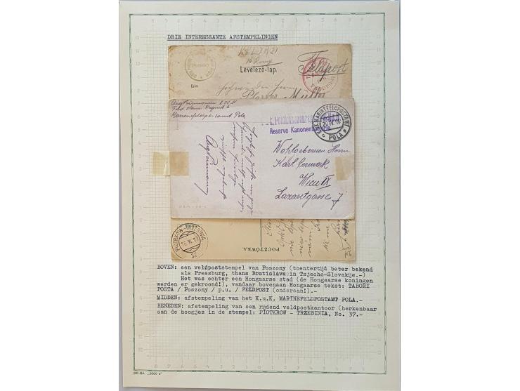 collection Field post, stamps and postal history in 2 albums 