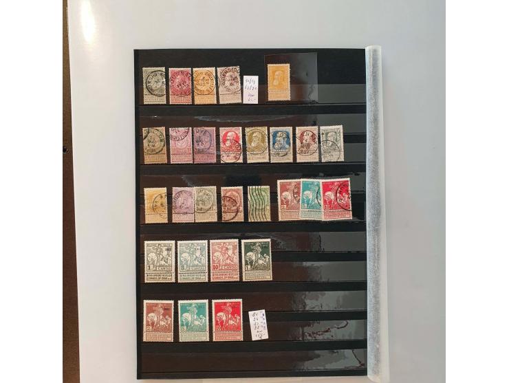 gestempeld en */**  met veel betere ex. en series (zie witte map) w.b. 2x nr. 37 etc. in map, 5 albums en 3 insteekboeken