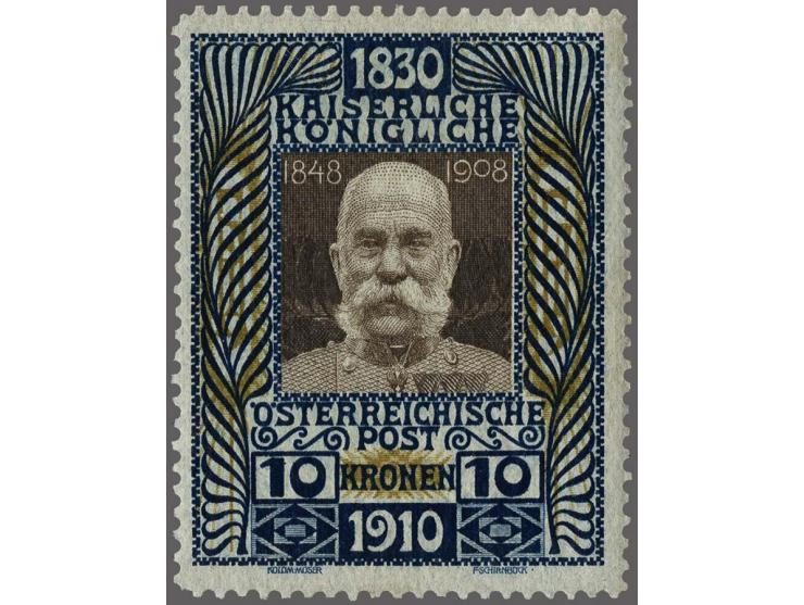 80th Birthday Franz Joseph 1 heller - 10 kronen, fine/very fine mounted mint, cat.v. 600