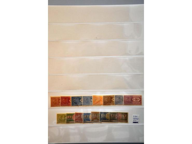 collection */** with many better stamps, sets and minisheets of a.o. Belgium, Laibach, Montenegro and Serbia in in general go