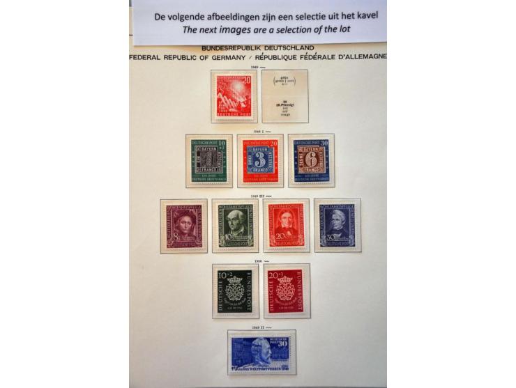 collections Berlin, GDR and FRG */**  with better material including Währungsgeschädigte miniature sheet, Posthorn set, face 