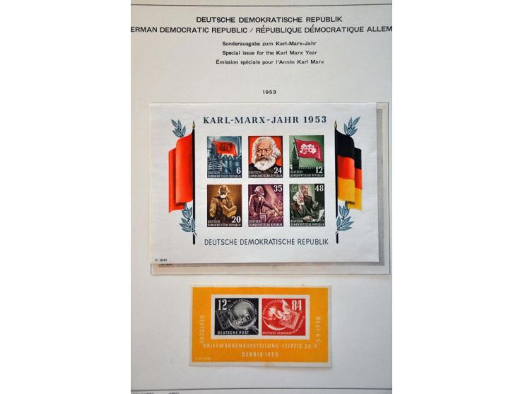 collections Berlin, GDR and FRG */**  with better material including Währungsgeschädigte miniature sheet, Posthorn set, face 