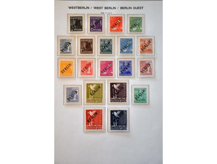 collections Berlin, GDR and FRG */**  with better material including Währungsgeschädigte miniature sheet, Posthorn set, face 