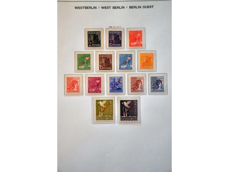 collections Berlin, GDR and FRG */**  with better material including Währungsgeschädigte miniature sheet, Posthorn set, face 