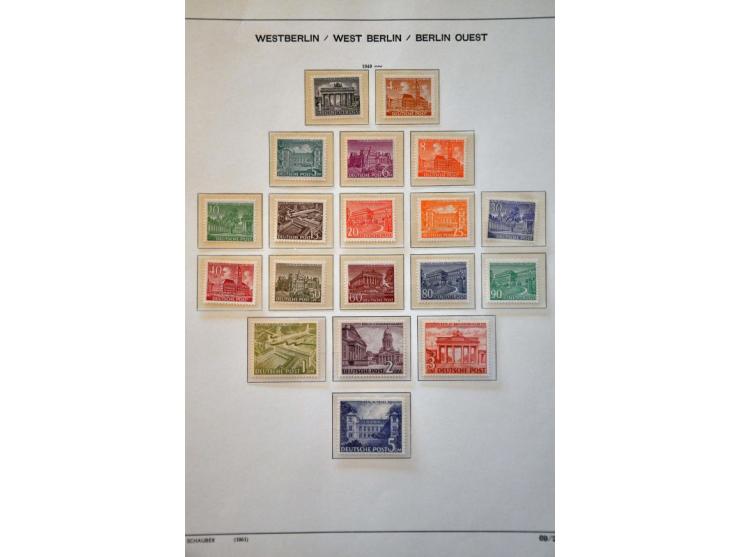 collections Berlin, GDR and FRG */**  with better material including Währungsgeschädigte miniature sheet, Posthorn set, face 