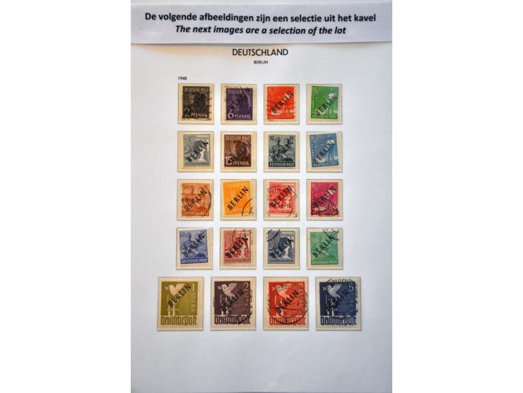collection 1948-1990 used and */** complete including Mi. no. 33 used signed by Schlegel, miniature sheet no. 1 etc. in Davo 