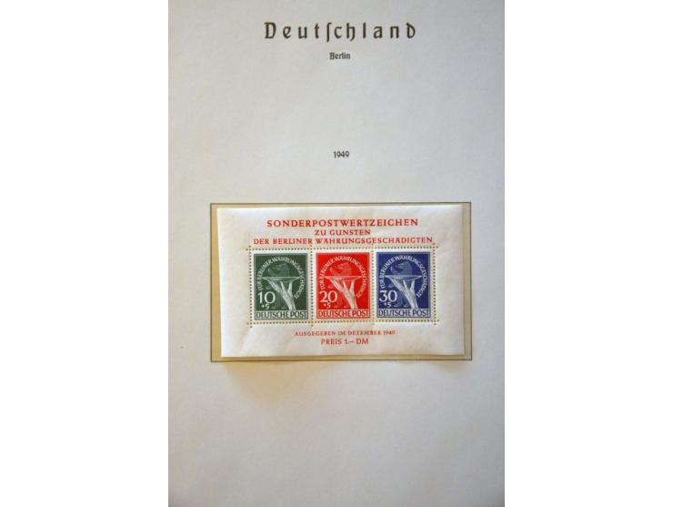 complete collection */** including Währungsgeschädigte minisheet in Leuchtturm album