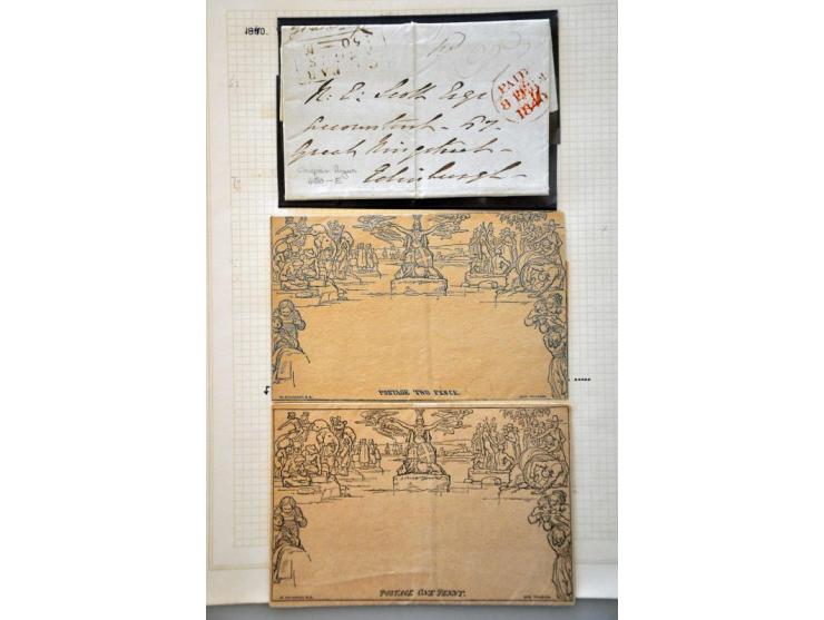 collection 1840-1965 mainly used, including many better ex. (Mulready letter sheets 1d. and 2d. both unused, penny black 6x, 