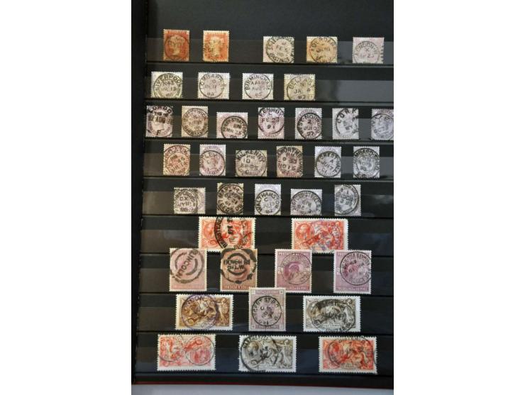 postmarks including many cds, good strikes, some used abroad, paquebot etc. in 2 stockbooks  