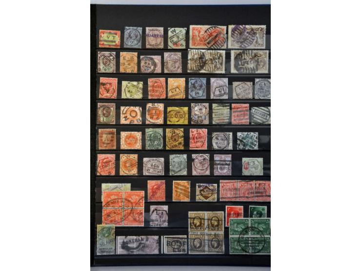 postmarks including many cds, good strikes, some used abroad, paquebot etc. in 2 stockbooks  