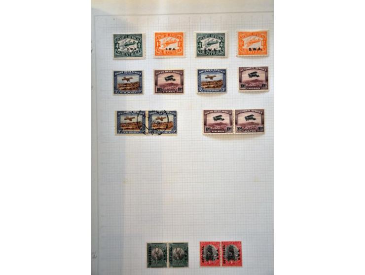 , South West Africa and Homelands, collection 1919-1997 used and */** including pairs in 2 albums and 1 stockbook