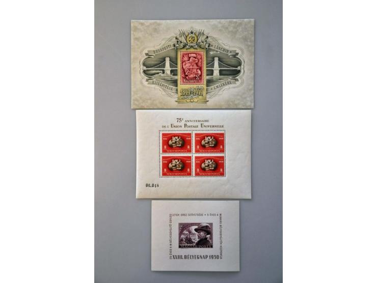 collection 1945-1985 mainly ** including better sets and miniature sheets in 3 Schaubek albums 