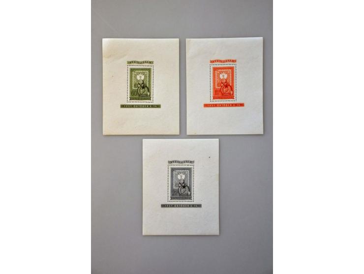 collection 1945-1985 mainly ** including better sets and miniature sheets in 3 Schaubek albums 