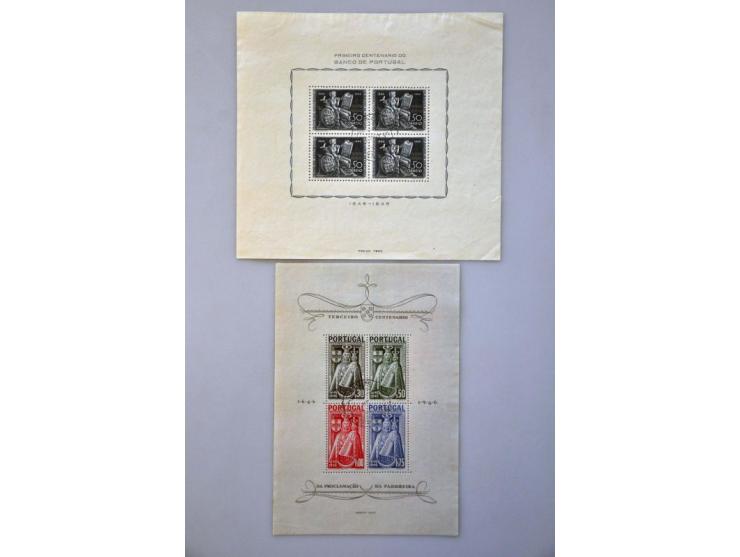 collection 1945-1969 used including miniature sheets in Schaubek album 