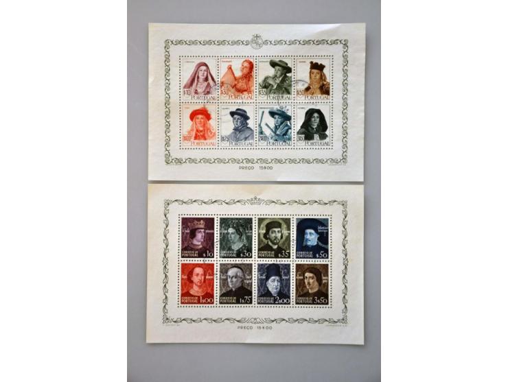 collection 1945-1969 used including miniature sheets in Schaubek album 