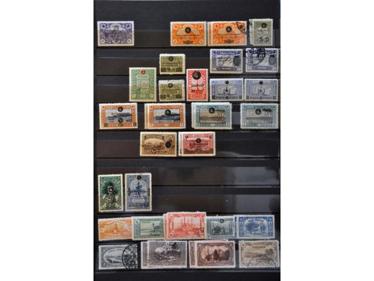 collection from 1863 onwards with better ex. and sets (Mi. 245 Sultan Mehmed V used), British occupation Iraq, 1331 overprint