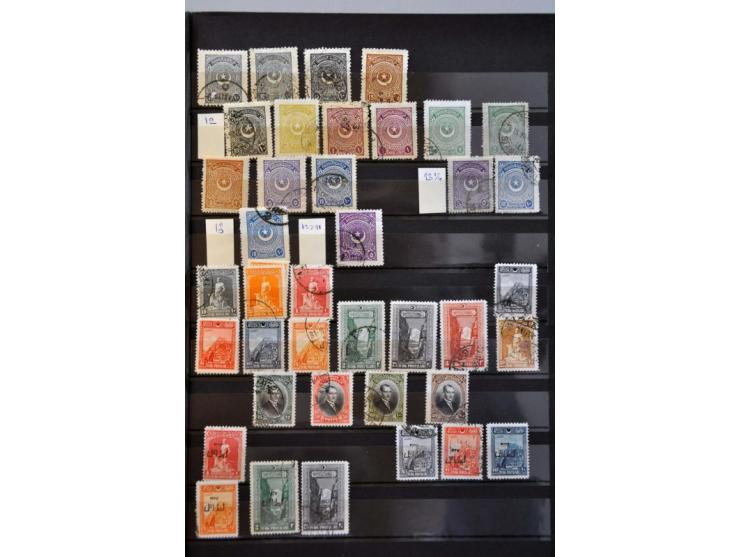collection from 1863 onwards with better ex. and sets (Mi. 245 Sultan Mehmed V used), British occupation Iraq, 1331 overprint