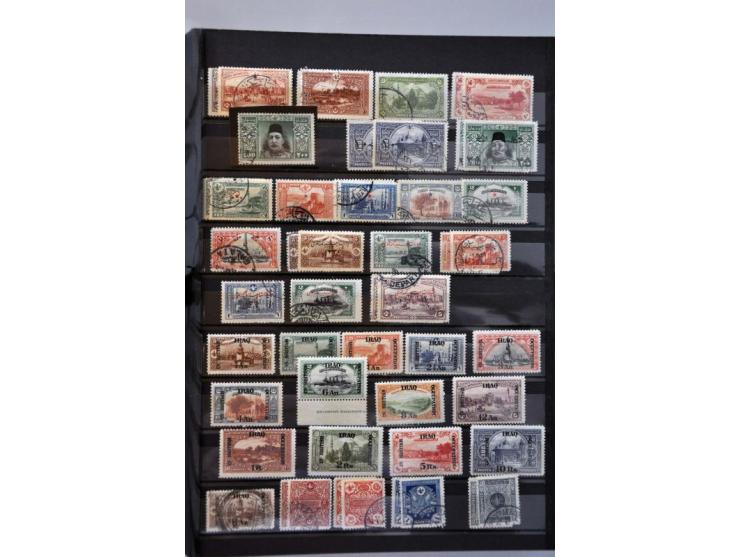 collection from 1863 onwards with better ex. and sets (Mi. 245 Sultan Mehmed V used), British occupation Iraq, 1331 overprint