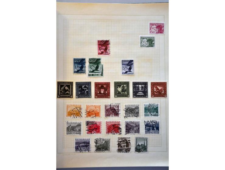 collection with better ex. (some stamps stuck to the album leaves) in 3 Schaubek albums 